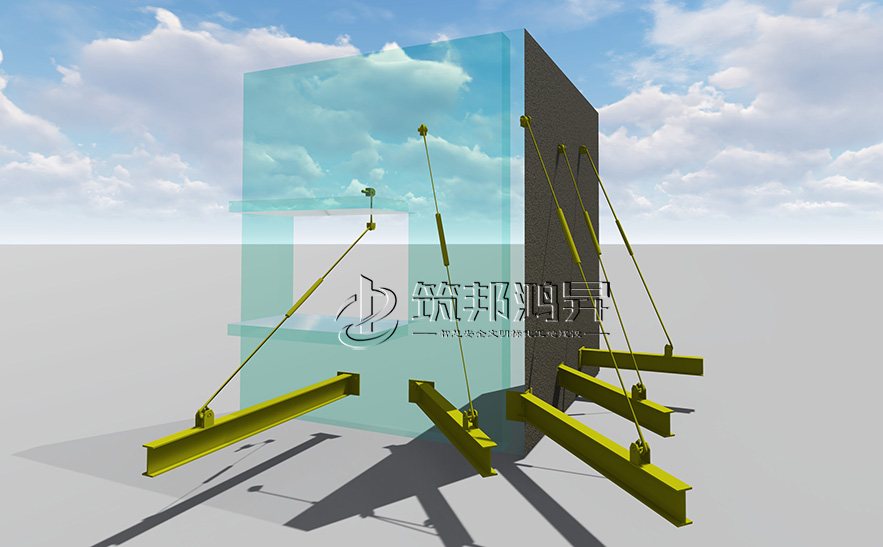 新型花籃懸挑架3d效果